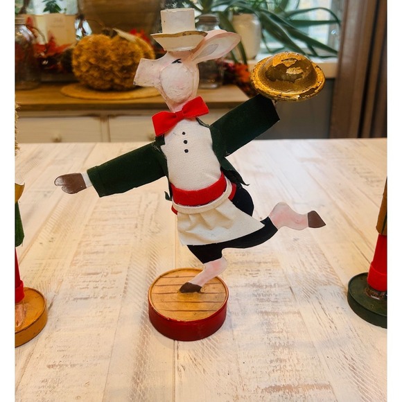 Vintage Whimsical Silvestri Pig Lion Elephant Trio Musicians Vintage‎ Holiday - Picture 3 of 6